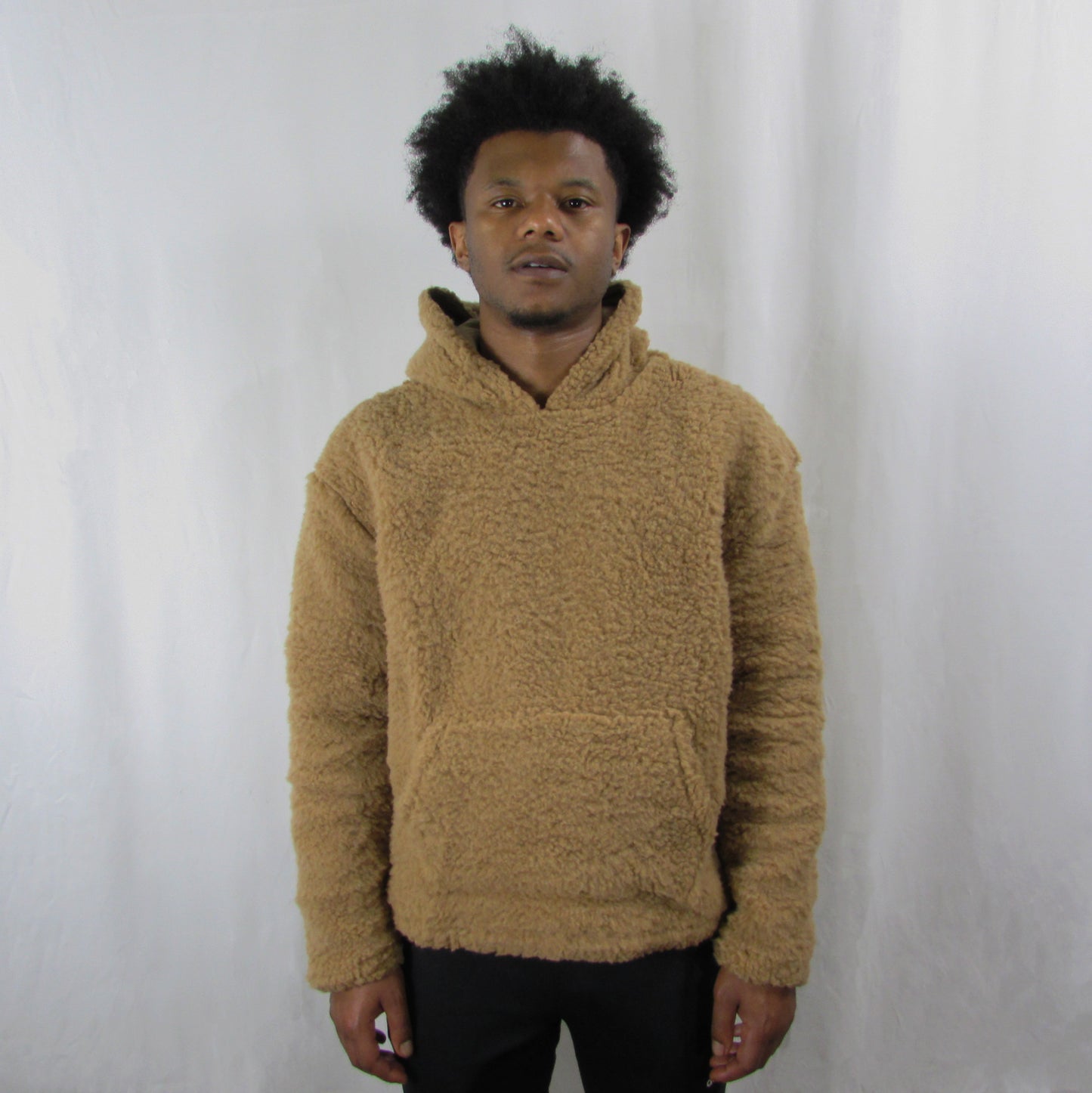 CROPPED SHERPA HOODIE