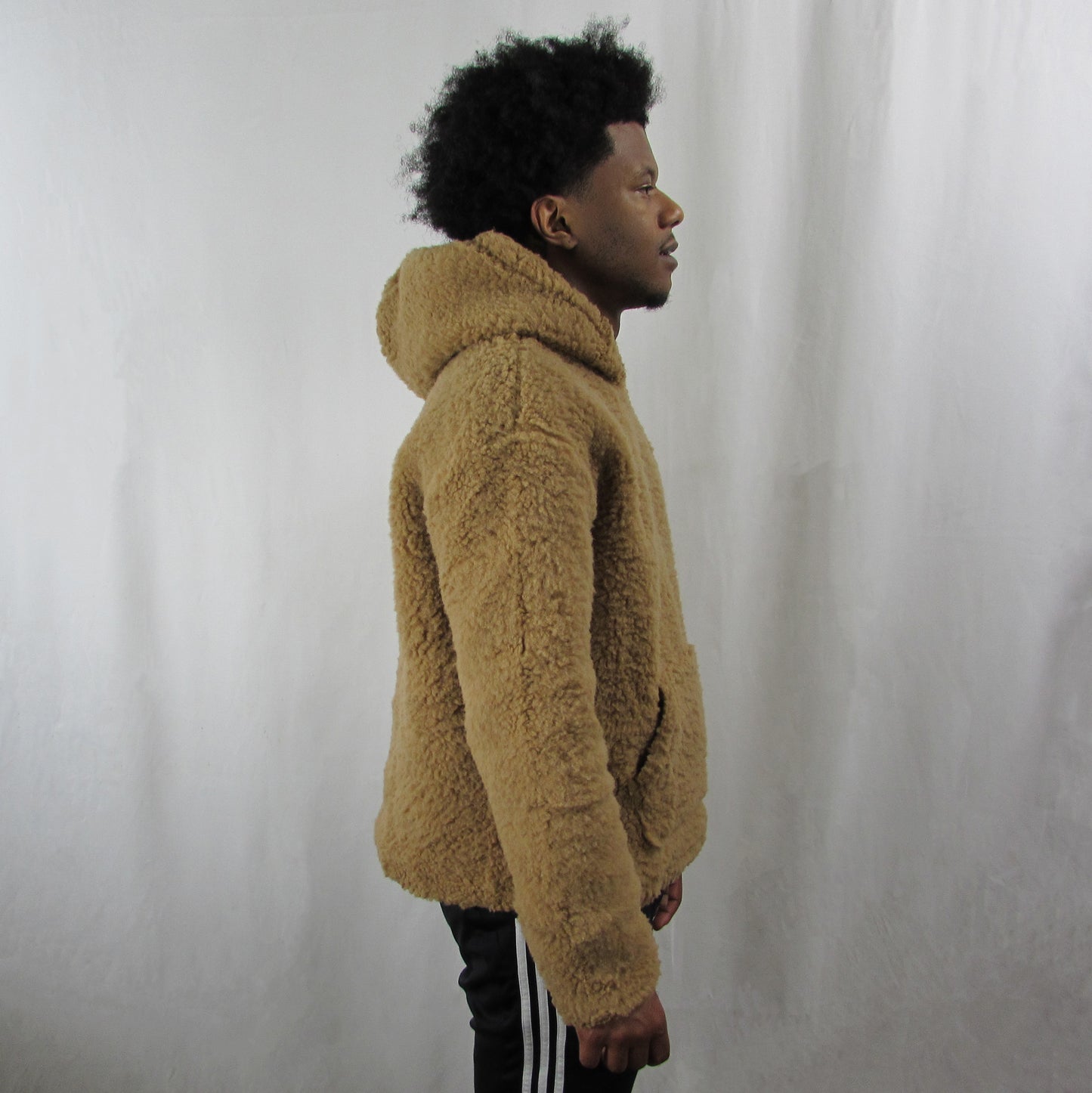 CROPPED SHERPA HOODIE